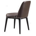 Italian minimalist leather Sophie single chairs